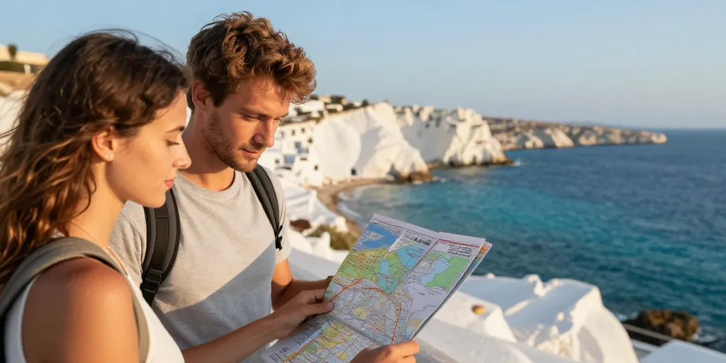milos carte touristique